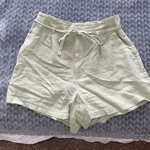 A&F Linen Sage Green Shorts
